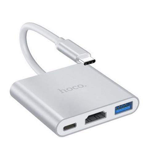 Hoco 3-in-1 USB-C Poort Hub Type-C to HDMI+USB3.0+PD