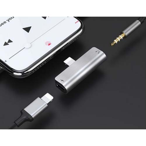 Hoco USB-C Cable to Aux (3.5mm) Black -1m